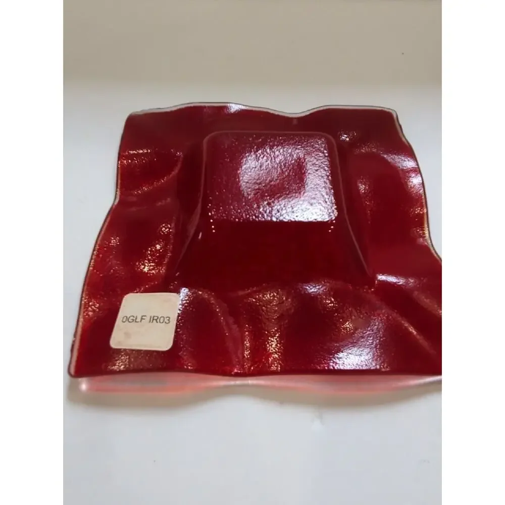 3 Dudson Element Glass Fire plates 6.25 Inch Smoke, Clear‎ & Red.